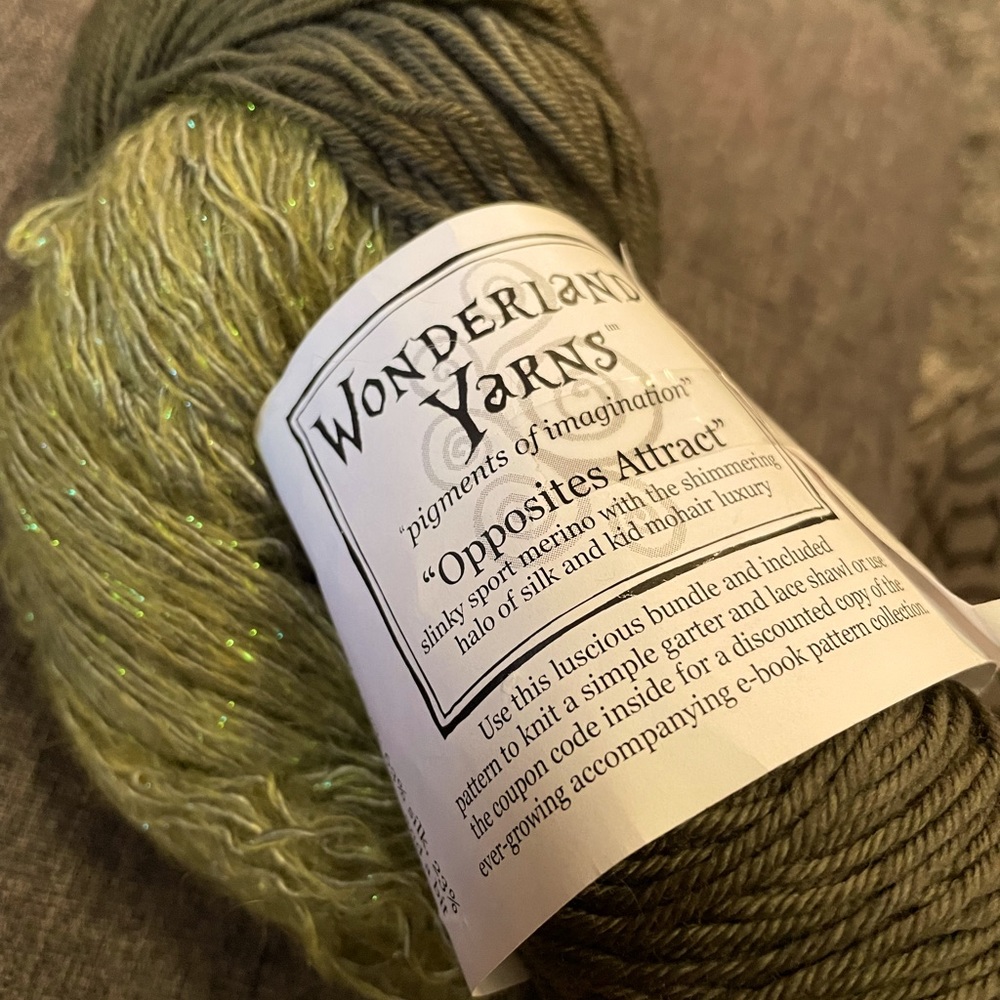 Wonderland Yarns “Opposites Attract” Shawl Kit